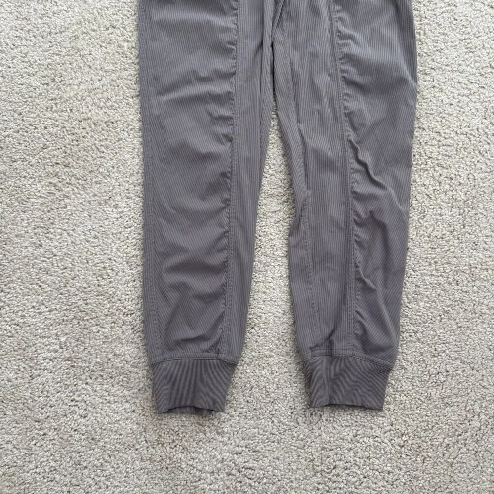 Lululemon Activewear Dance Studio Jogger Pants Gray Drawstring Stretch Pockets 4